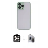 MARSİLYAN™- iPhone 15 Pro Max Kılıf Ahenk Çizgi Serisi - Siyah Vanessa Magic Hayalet Cam + PVD Metal Kamera Lens - TU