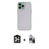 MARSİLYAN™- iPhone 15 Pro Max Kılıf Ahenk Çizgi Serisi - Siyah Vanessa Magic Hayalet Cam + PVD Metal Kamera Lens - TU