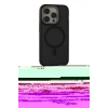 MARSİLYAN™- iPhone 15 Pro Max Kılıf Ahenk Form Serisi - Siyah Bilvis Hayalet Cam Ekran Koruyucu + PVD Metal Kamera Lens - GI