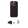 MARSİLYAN™- iPhone 15 Pro Max Kılıf Ahenk Form Serisi - Siyah Joko Magic 5D Cam + Raze Metal Kamera Lens - TMGI