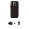 MARSİLYAN™- iPhone 15 Pro Max Kılıf Ahenk Form Serisi - Siyah Joko Magic 5D Hayalet Cam + Raze Metal Kamera Lens - TMGI