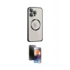 MARSİLYAN™- iPhone 15 Pro Max Kılıf Ahenk Işık Serisi - Siyah 3D Antistatik Mat Seramik Nano Ekran Koruyucu