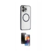 MARSİLYAN™- iPhone 15 Pro Max Kılıf Ahenk Işık Serisi - Siyah 3D Antistatik Mat Seramik Nano Ekran Koruyucu