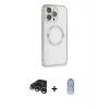 MARSİLYAN™- iPhone 15 Pro Max Kılıf Ahenk Işık Serisi - Siyah Joko Magic 5D Cam + Raze Metal Kamera Lens - GS