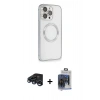 MARSİLYAN™- iPhone 15 Pro Max Kılıf Ahenk Işık Serisi - Siyah Vanessa Magic Cam + Raze Metal Kamera Lens - LT