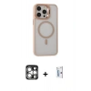 MARSİLYAN™- iPhone 15 Pro Max Kılıf Ahenk Klasik Özel Seri - Siyah Bilvis 0.18mm Plus Cam Ekran Koruyucu + PVD Metal Kamera Lens - GS