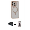 MARSİLYAN™- iPhone 15 Pro Max Kılıf Ahenk Klasik Özel Seri - Siyah Bilvis Hayalet Cam Ekran Koruyucu + Lacivert Raze Metal Kamera Lens