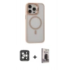 MARSİLYAN™- iPhone 15 Pro Max Kılıf Ahenk Klasik Özel Seri - Siyah Bilvis Hayalet Cam Ekran Koruyucu + PVD Metal Kamera Lens - GI