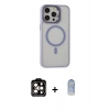 MARSİLYAN™- iPhone 15 Pro Max Kılıf Ahenk Klasik Özel Seri - Siyah Joko Magic 5D Cam + PVD Metal Kamera Lens - TU