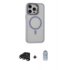 MARSİLYAN™- iPhone 15 Pro Max Kılıf Ahenk Klasik Özel Seri - Siyah Joko Magic 5D Cam + Titanyum Gri Raze Metal Kamera Lens
