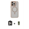 MARSİLYAN™- iPhone 15 Pro Max Kılıf Ahenk Klasik Özel Seri - Siyah Joko Magic 5D Hayalet Cam + PVD Metal Kamera Lens - TU