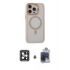 MARSİLYAN™- iPhone 15 Pro Max Kılıf Ahenk Klasik Özel Seri - Siyah Vanessa Magic Cam + PVD Metal Kamera Lens - SH