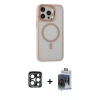 MARSİLYAN™- iPhone 15 Pro Max Kılıf Ahenk Klasik Özel Seri - Siyah Vanessa Magic Cam + PVD Metal Kamera Lens - LT