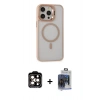 MARSİLYAN™- iPhone 15 Pro Max Kılıf Ahenk Klasik Özel Seri - Siyah Vanessa Magic Cam + PVD Metal Kamera Lens - TU