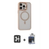 MARSİLYAN™- iPhone 15 Pro Max Kılıf Ahenk Klasik Özel Seri - Siyah Vanessa Magic Cam + PVD Metal Kamera Lens - GI