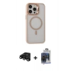 MARSİLYAN™- iPhone 15 Pro Max Kılıf Ahenk Klasik Özel Seri - Siyah Vanessa Magic Cam + Siyah Raze Metal Kamera Lens