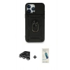 MARSİLYAN™- iPhone 15 Pro Max Kılıf Ahenk Klasik - Şeffaf Pasifik Cam Ekran Koruyucu + Raze Metal Kamera Lens - GS