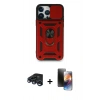 MARSİLYAN™- iPhone 15 Pro Max Kılıf Ahenk Klasik - Siyah 3D Antistatik Mat Seramik Nano Ekran Koruyucu + Raze Metal Kamera Lens - LT