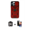 MARSİLYAN™- iPhone 15 Pro Max Kılıf Ahenk Klasik - Siyah 3D Antistatik Mat Seramik Nano Ekran Koruyucu + PVD Metal Kamera Lens - TU