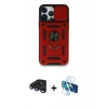 MARSİLYAN™- iPhone 15 Pro Max Kılıf Ahenk Klasik - Siyah 3D Antistatik Seramik Nano Ekran Koruyucu + Raze Metal Kamera Lens - LT