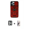 MARSİLYAN™- iPhone 15 Pro Max Kılıf Ahenk Klasik - Siyah Bilvis 3D Mat Cam Ekran Koruyucu + Lacivert PVD Metal Kamera Lens