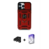 MARSİLYAN™- iPhone 15 Pro Max Kılıf Ahenk Klasik - Siyah Bilvis 5in1 3D Magic Cam Ekran Koruyucu + Raze Metal Kamera Lens - TMGI