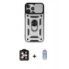 MARSİLYAN™- iPhone 15 Pro Max Kılıf Ahenk Klasik - Siyah Joko Magic 5D Cam + PVD Metal Kamera Lens - TU