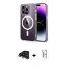 MARSİLYAN™- iPhone 15 Pro Max Kılıf Ahenk Minimal Serisi - Siyah Bilvis 0.18mm Plus Cam Ekran Koruyucu + Raze Metal Kamera Lens - TMGI