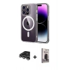 MARSİLYAN™- iPhone 15 Pro Max Kılıf Ahenk Minimal Serisi - Siyah Bilvis Hayalet Cam Ekran Koruyucu + Raze Metal Kamera Lens - GS