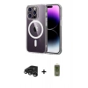 MARSİLYAN™- iPhone 15 Pro Max Kılıf Ahenk Minimal Serisi - Siyah Joko Magic 5D Hayalet Cam + Raze Metal Kamera Lens - TMGI