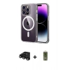 MARSİLYAN™- iPhone 15 Pro Max Kılıf Ahenk Minimal Serisi - Siyah Joko Magic 5D Hayalet Cam + Raze Metal Kamera Lens - SH