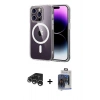 MARSİLYAN™- iPhone 15 Pro Max Kılıf Ahenk Minimal Serisi - Siyah Vanessa Magic Cam + Raze Metal Kamera Lens - GS