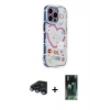 MARSİLYAN™- iPhone 15 Pro Max Kılıf Ahenk Modern Serisi - Şeffaf 360 Full Body Arka Koruyucu + Lacivert Raze Metal Kamera Lens