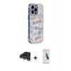 MARSİLYAN™- iPhone 15 Pro Max Kılıf Ahenk Modern Serisi - Şeffaf Pasifik Cam Ekran Koruyucu + Raze Metal Kamera Lens - GS