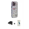 MARSİLYAN™- iPhone 15 Pro Max Kılıf Ahenk Modern Serisi - Şeffaf Pasifik Cam Ekran Koruyucu + Raze Metal Kamera Lens - GS