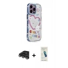 MARSİLYAN™- iPhone 15 Pro Max Kılıf Ahenk Modern Serisi - Şeffaf Pasifik Cam Ekran Koruyucu + Raze Metal Kamera Lens - TMGI