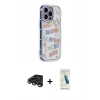 MARSİLYAN™- iPhone 15 Pro Max Kılıf Ahenk Modern Serisi - Şeffaf Pasifik Cam Ekran Koruyucu + Raze Metal Kamera Lens - TMGI