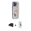 MARSİLYAN™- iPhone 15 Pro Max Kılıf Ahenk Modern Serisi - Şeffaf Pasifik Cam Ekran Koruyucu + Raze Metal Kamera Lens - TMGI