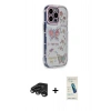 MARSİLYAN™- iPhone 15 Pro Max Kılıf Ahenk Modern Serisi - Şeffaf Pasifik Cam Ekran Koruyucu + Raze Metal Kamera Lens - TMGI