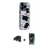 MARSİLYAN™- iPhone 15 Pro Max Kılıf Ahenk Modern Serisi - Siyah 360 Mat Full Body Arka Koruyucu + Gümüş Raze Metal Kamera Lens