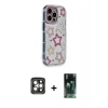 MARSİLYAN™- iPhone 15 Pro Max Kılıf Ahenk Modern Serisi - Siyah 360 Mat Full Body Arka Koruyucu + PVD Metal Kamera Lens - GI