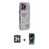 MARSİLYAN™- iPhone 15 Pro Max Kılıf Ahenk Modern Serisi - Siyah 360 Mat Full Body Arka Koruyucu + PVD Metal Kamera Lens - GI
