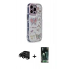 MARSİLYAN™- iPhone 15 Pro Max Kılıf Ahenk Modern Serisi - Siyah 360 Mat Full Body Arka Koruyucu + Raze Metal Kamera Lens - SH