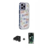 MARSİLYAN™- iPhone 15 Pro Max Kılıf Ahenk Modern Serisi - Siyah 360 Mat Full Body Arka Koruyucu + Raze Metal Kamera Lens - TMGI
