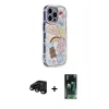 MARSİLYAN™- iPhone 15 Pro Max Kılıf Ahenk Modern Serisi - Siyah 360 Mat Full Body Arka Koruyucu + Raze Metal Kamera Lens - SH