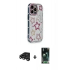 MARSİLYAN™- iPhone 15 Pro Max Kılıf Ahenk Modern Serisi - Siyah 360 Mat Full Body Arka Koruyucu + Raze Metal Kamera Lens - TMGI