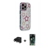 MARSİLYAN™- iPhone 15 Pro Max Kılıf Ahenk Modern Serisi - Siyah 360 Mat Full Body Arka Koruyucu + Siyah Raze Metal Kamera Lens