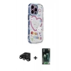 MARSİLYAN™- iPhone 15 Pro Max Kılıf Ahenk Modern Serisi - Siyah 360 Mat Full Body Arka Koruyucu + Siyah Raze Metal Kamera Lens