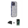 MARSİLYAN™- iPhone 15 Pro Max Kılıf Ahenk Modern Serisi - Siyah 360 Mat Full Body Arka Koruyucu + Raze Metal Kamera Lens - TMGI