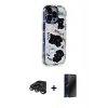 MARSİLYAN™- iPhone 15 Pro Max Kılıf Ahenk Modern Serisi - Siyah 3D Antistatik Hayalet Cam Ekran Koruyucu + Raze Metal Kamera Lens - TMGI